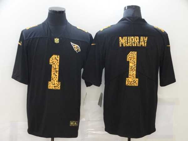 Mens Arizona Cardinals #1 Kyler Murray 2020 Black Leopard Print Fashion Limited Stitched Jersey Dzhi